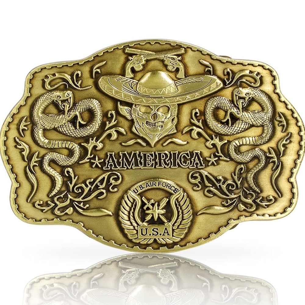 Air force belt buckle approximately 3.75 inch wide